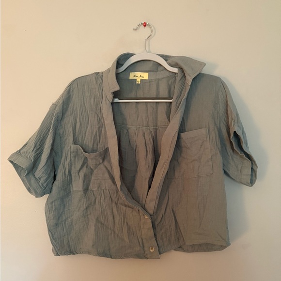 Green Cropped Blouse - Picture 1 of 6